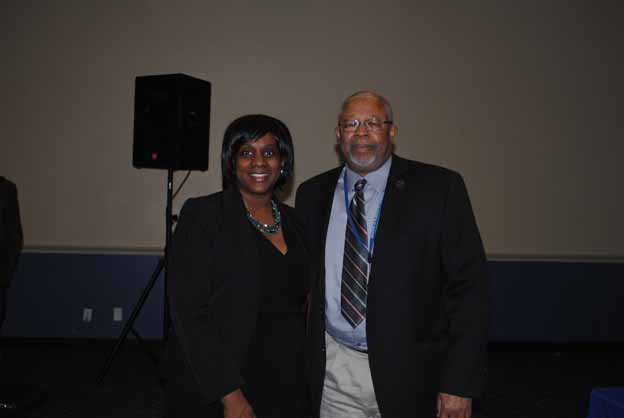 Two people standing together