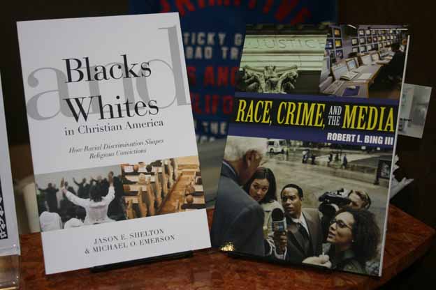 Two books on a table