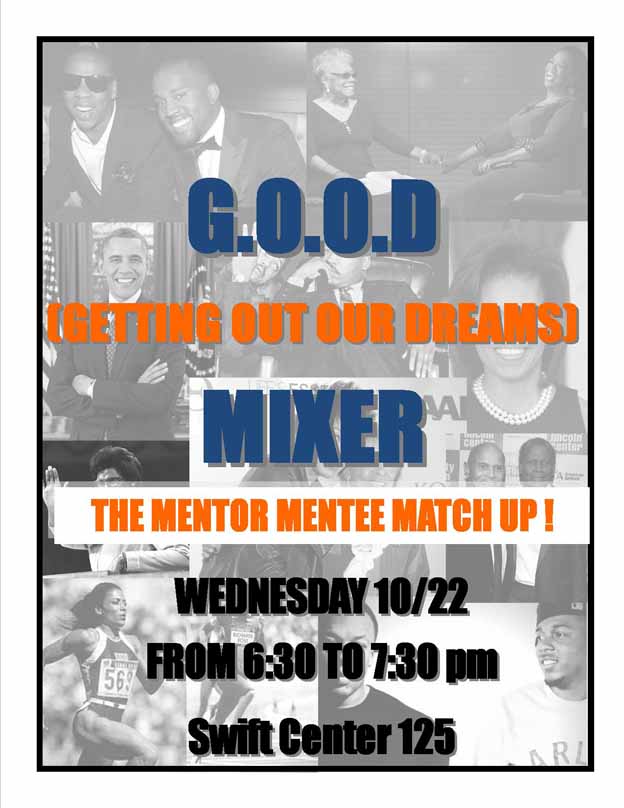 Poster for, good mentoring mixer