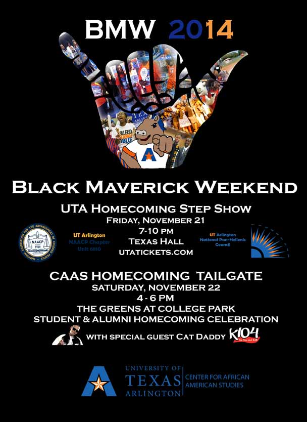 Poster for the event, black maverick weekend