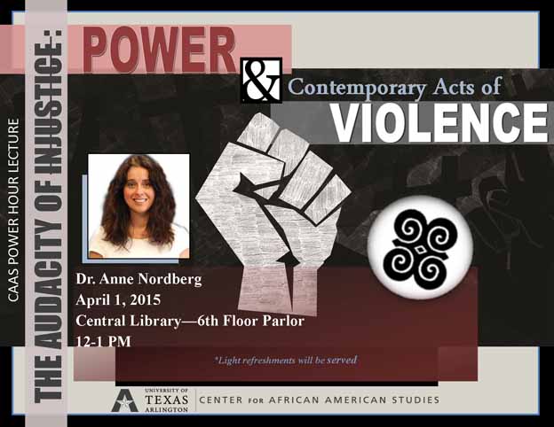 Poster for C A A S power hour, the audacity of injustice