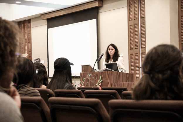 A person addressing the audience