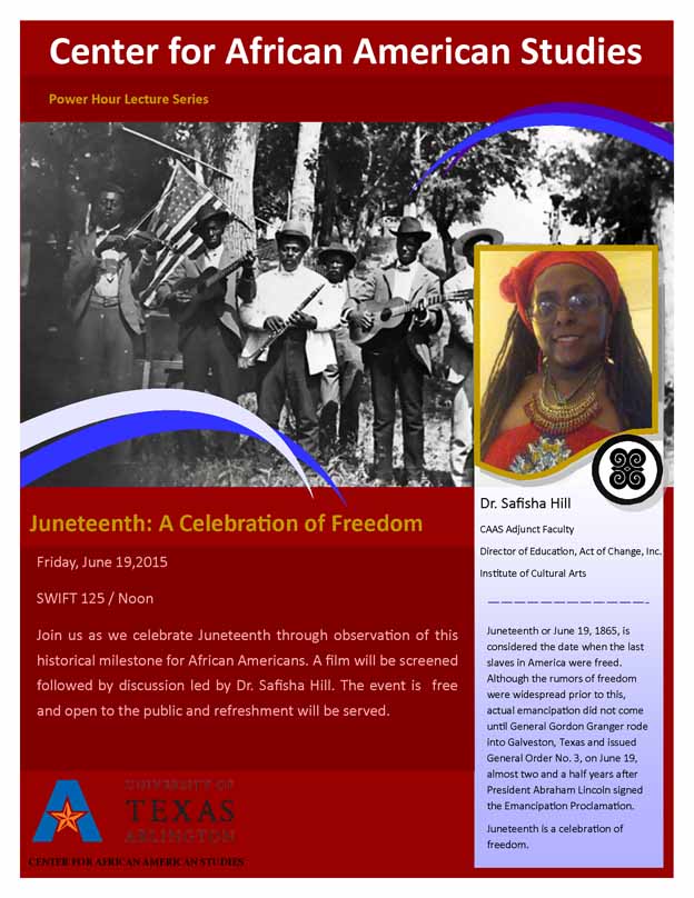 Poster for Juneteenth lecture
