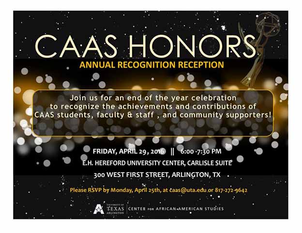 Poster for C A A S Honors