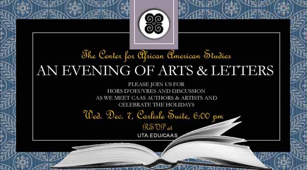 Poster for an evening of arts and letters