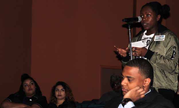 A person asking questions